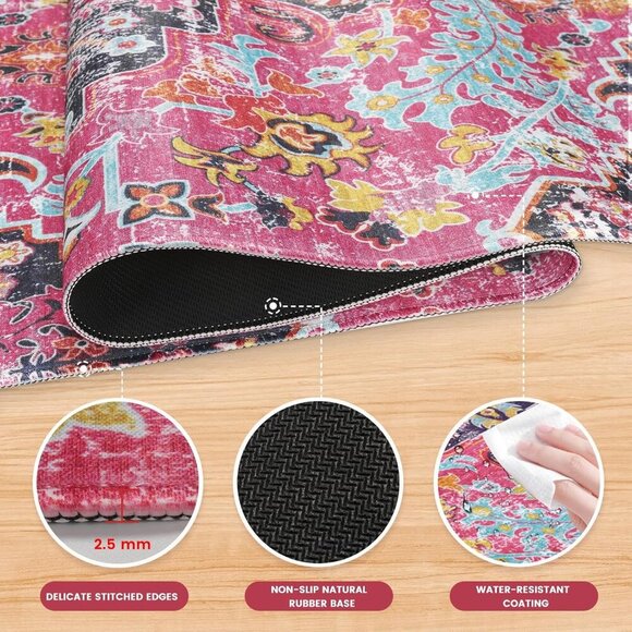 Large Boho Desk Mouse Pad Mat,Computer Desk Cover Mat with Smooth Lycra Surface, - Picture 5 of 7